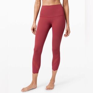 Lululemon Women Wunder Under Crop High Rise Scallop Full-on Luxtreme 23” 4 EUC